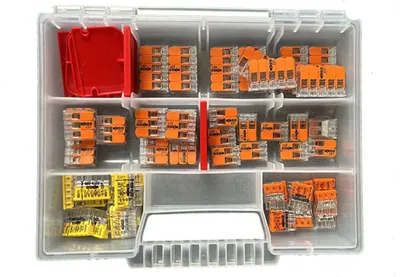 Produktbild von 50 x Wago DosenKlemmen Sortiment im Sortikasten 221 und 2273 Verbindungsklemme