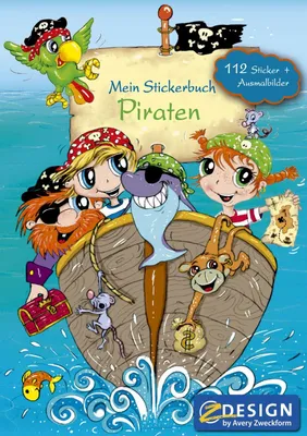 Immagine prodotto di Avery Zweckform® 57797 Z-Design 57797, quaderno di adesivi per bambini A5, pirata
