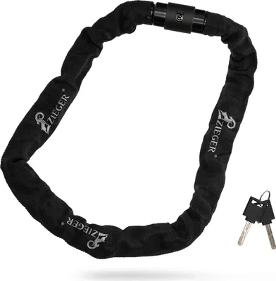 Produktbild von ZIEGER Fahrradschloss Chain 900 - Robustes Kettenschloss mit 90 cm Stahlkette & Textilmantel