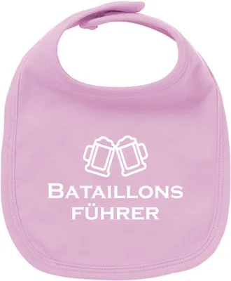 Produktbild von Huuraa Unisex Babylatz Bataillonsführer Schützenfest Geschenk Babypink  Baumwolle Bataillonsführer Mitbringsel