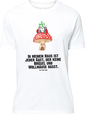 Produktbild von Mr. & Mrs. Panda T-Shirt Marienkäfer Fliegenpilz - Weiß - Geschenk, Oversize, große Größen, Shirt, Tshirt, Fleigenpilzhaus, Lustige Sprüche, Wohnung, Haus, Zuhause