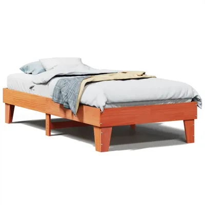 Produktbild von Massivholzbett ohne Matratze Wachsbraun 75x190 cm Kiefernholz
