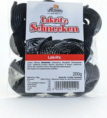 Produktbild von Rexim Lakritz Schnecken, 200 g