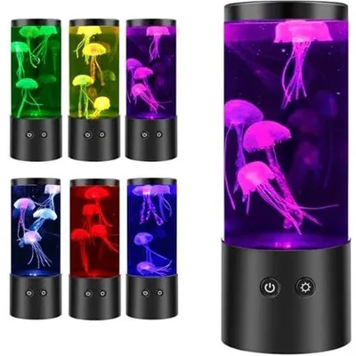 Zdjęcie produktu dla Realistyczna lampa akwariowa z efektami świetlnymi w 7 kolorach, zasilana bateryjnie, do akwariów, salonu, sypialni lub biura.