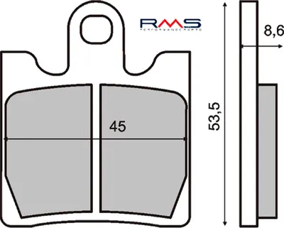 Produktbild von Rms Suzuki Burgman 250cc 225100380 Organische Bremsbeläge One Size