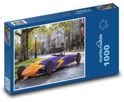 Produktbild von Puzzle 1000 Rennwagen auf der Straße - martinpuzzle