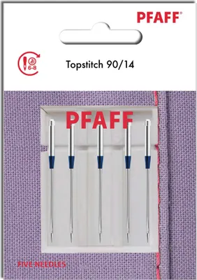 Produktbild von Pfaff Nähmaschinennadeln Topstitch Stärke 90/14 (5 Stück)