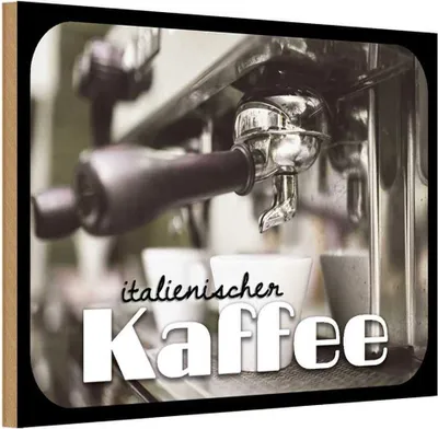Produktbild von vianmo Holzschild 20x30 cm italienischer Kaffee Essen Trinken