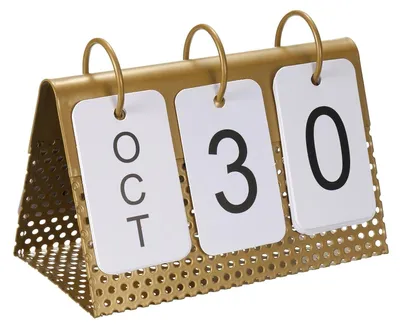 Image de Omgoods - Calendrier perpétuel en bois vintage - Idéal pour la décoration de bureau