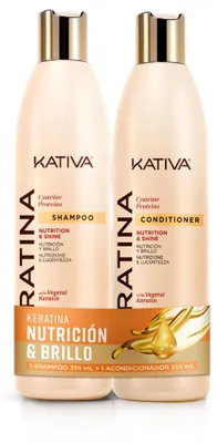 Zdjęcie produktu dla Kativa Keratina Kit Szampon 355 Ml + Odżywka Do Włosów 355 Ml