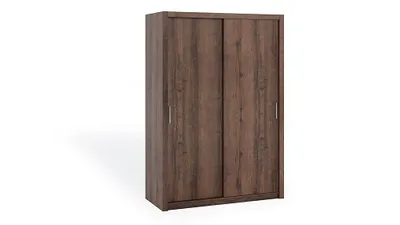 Produktbild von FurMeb24 Schiebetrenschrank BONO 150 cm Kleiderschrank Ohne Spiegel, 2-triger Schiebeschrank (Eiche Monostery / Eiche Monostery)