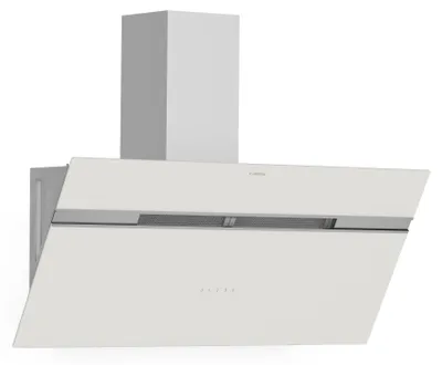 Obrázek produktu pro Klarstein Smart Alina digestoř – 90 cm, průtok vzduchu 615 m³/h, dotykové ovládání, energetická účinnost A, LED osvětlení, recirkulace a odsávání vzduchu, hlučnost 54 dB, bílá