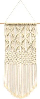 Image de Tenture murale en macramé, Petite Tapisserie Tissée, Décoration Murale - Jolie Pour La Décoration De La Maison Boho, L'appartement, Les Fêtes-Décorations?modèle 1, 32x78cm ?