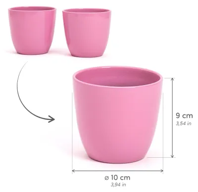 Produktbild von Blumentopf Set 2-teilig, Terrakotta, 10 cm, für Innen und Außen