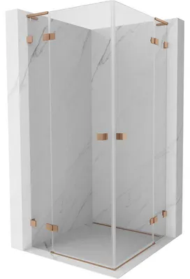 Obrázek produktu pro Mexen Lunar L Duo sprchový kout 85 x 85 cm, transparentní, kartáčovaná měď - 834L-085L-085P-65-00