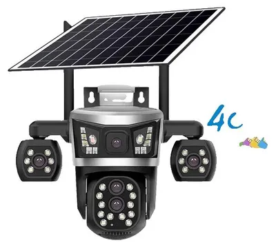 Obrázok produktu pre Solárna kamera, 4G LTE, nočné videnie, možnosť pripojenia k systému CCTV, 128 GB