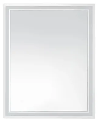 Image de Miroir de salle de bain à LED - Rectangulaire - 3 modes d'éclairage - Design moderne - Cadre en aluminium
