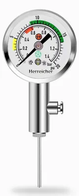 Obrázok produktu pre Manometer, Prenosný, pre Futbal, Volejbal, Basketbal, Mini Pumpa s Ihlou