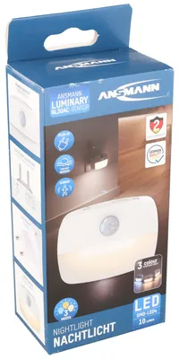 Zdjęcie produktu dla Lampka nocna z czujnikiem NL30 AC – lampka nocna do gniazdka z czujnikiem ruchu i czujnikiem zmierzchu