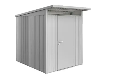 Obrázok produktu pre Plechový záhradný domček Biohort AvantGarde A2 jednokrídlové dvere 174x214 cm strieborný metalický