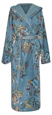 Produktbild von Pip Studio Bademantel Secret Garden Bathrobe Farbe Blue Größe L