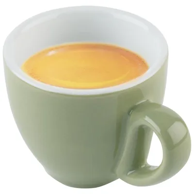 Espressotasse aus Porzellan, grün, Ø 6 cm, 80 ml