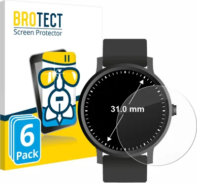 Produktbild von 6x BROTECT Schutzglas für Armbanduhren (Kreisrund, ø: 31 mm) Schutzfolie Panzer Folie Glas Display Schutz klar