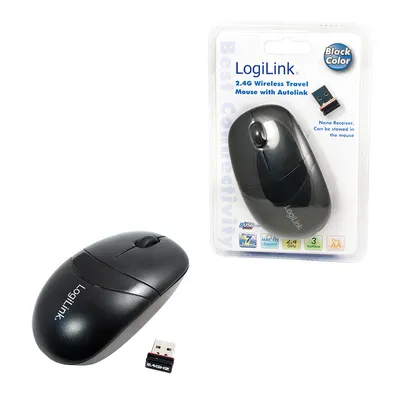 Produktbild von LogiLink ID0069, Optisch, RF Wireless, 1000 DPI, Schwarz