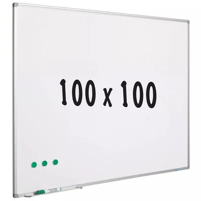 Productafbeelding van Whiteboard Elwood - Gepoedercoat staal - Wit - Magnetisch - 100x100 cm