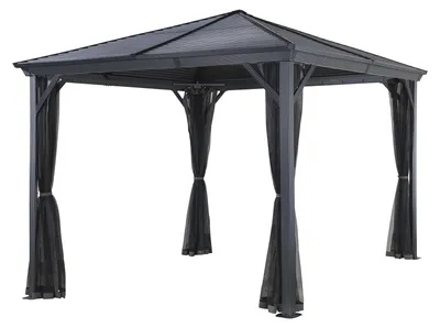 Produktbild von Sojag Ventura 1010 Metall Pavillon mit festem Dach 3x3 m