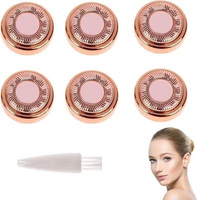 Produktbild von Gesichtshaarentferner 6 Stück, Roségold, Austauschbare Klingen, 360° Diskretion, Langlebig für Zuhause