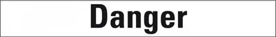 Produktbild von Dreifke® Aufkleber I Signalwort Danger, Polyesterfolie, selbstklebend, 46x12m...