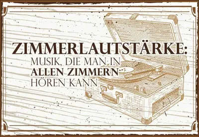Produktbild von vianmo Holzschild 30x40 cm Zimmerlautstärke: Musik, die man in Spruch Zitat