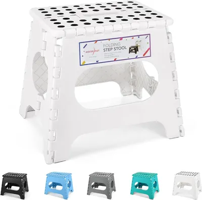 Produktbild von 27 cm klappbare Tritthocker, faltbarer Kinderhocker, Fußbank (weiß)