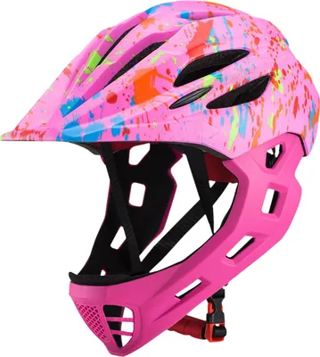 Obrázok produktu pre Nastaviteľné priedušné detské cyklistické prilby pre batoľatá Ľahké celoobličajové cyklistické prilby s LED svetlom Pink Raven M (52-56cm)