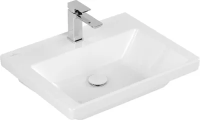 Produktbild von V&B Schrank-Waschtisch Subway 3.0 60x47cm, eck., m 1 HL/o ÜL, weiß C-plus