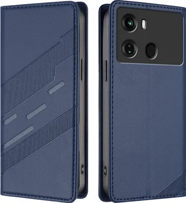 Produktbild von Hülle für itel P40, Kunstleder Brieftaschen Handyhülle mit Kartenfach und Standfunktion Blau