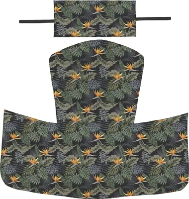 Produktbild von Hängesessel Kissenbezug, Polsterbezug, Überzug für Polyrattan / Rattan Kissen Hängeschaukel, Hängekorb, Schaukel Korb, Rückenkissenbezug in der farbe Palmen [114]
