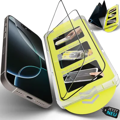 Produktbild von Panzerfolie iPhone 14 Pro Max Schutzfolie Displayschutz | 9H Hartglas stoßfest | dünn 2er-Pack Schutzglas kratzfest Screen Protector | GreenHec