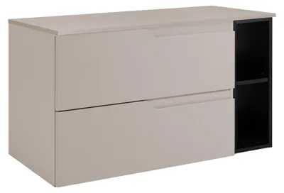 Immagine prodotto di Set di mobili da bagno, cashmere / nero 100 (80 + 20) x 46 x 58 cm