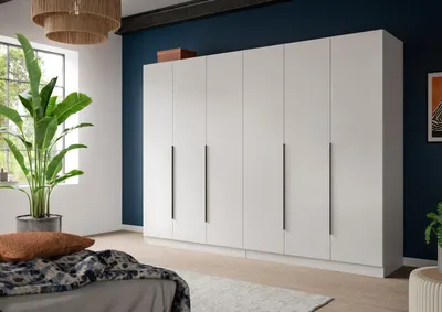 Produktbild von Kopenhagen Kleiderschrank 6 Türen weiß.