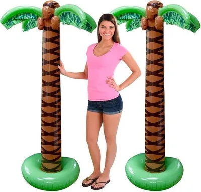 Produktbild von Aufblasbare Palmen Set mit 2 Stück – Tropische Dekoration für Feiern und Sommerveranstaltungen