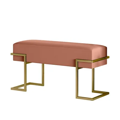 Produktbild von BETTSO CELY 80 Dielenbank in Rosa mit goldenem Rahmen