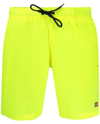 Produktbild von Herren Badehose mit Taschen und Innenslip – Gelb, Kontrastdetails