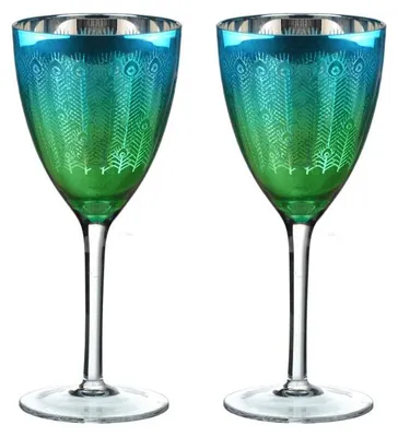 Image de Artland : Verres à vin "Paon" – Coffret de 2 verres