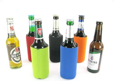 Produktbild von 4 Bierkühler für 0,33L Flaschen im bunten Mix