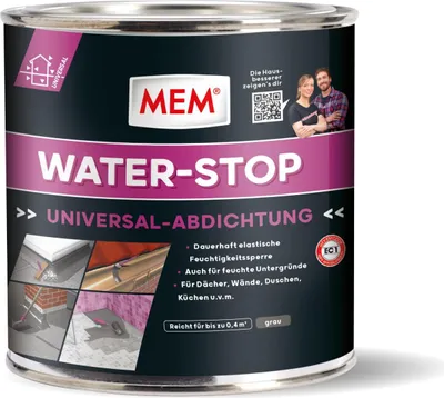 Immagine prodotto di MEM Water Stop, barriera impermeabile e antiumidità universale, grigio, 1 kg, 30822565