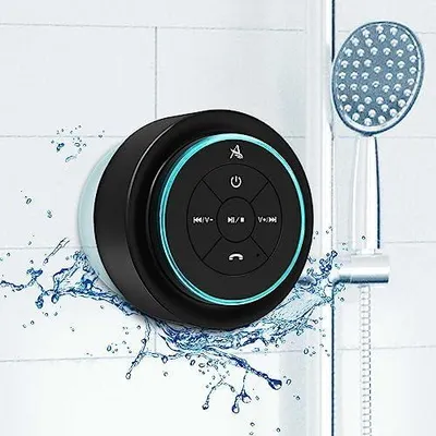Produktbild von Bluetooth Lautsprecher Klein Musikbox,Wasserdicht Bluetooth Lautsprecher mit Saugnapf,Shower Speaker Dusche Lautsprecher Elektronik Geschenke Musikbox