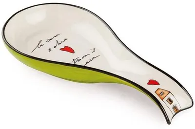 Image de Une coupelle verte unique pour porte-cuillères