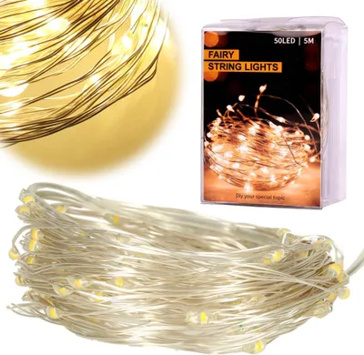 Obrázek produktu pro Dekorativní drátěná svítidla LED 5m 50LED teplá bílá